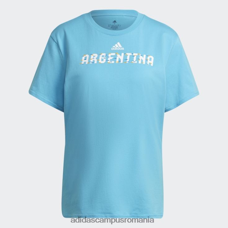adidas campus romania Tricou argentinian Cupa Mondială FIFA 2022 cyan femei cyan J266N222969