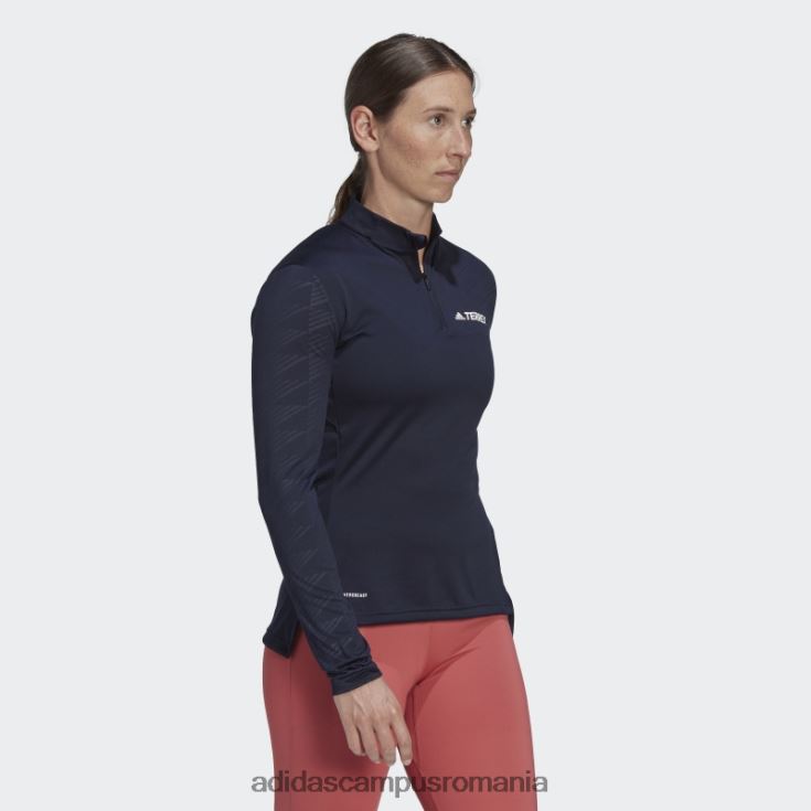 adidas campus romania Tricou cu jumătate de fermoar multiplu ink terrex femei cerneală J266N222690