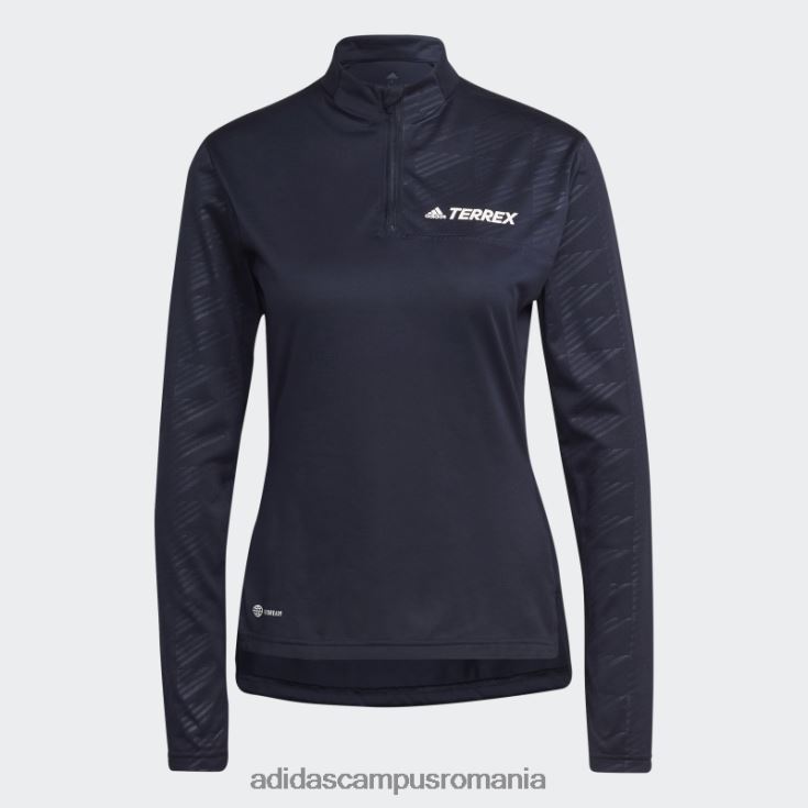 adidas campus romania Tricou cu jumătate de fermoar multiplu ink terrex femei cerneală J266N222690