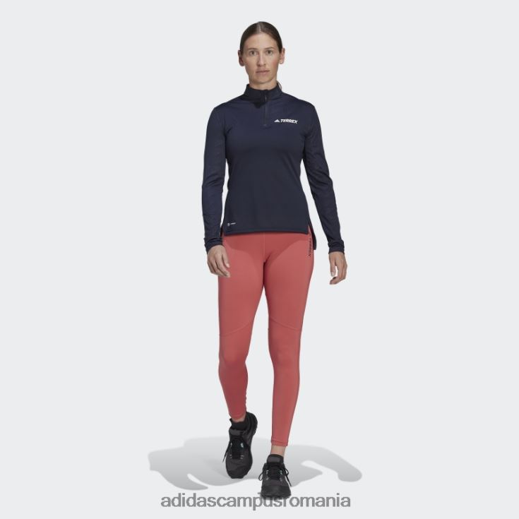 adidas campus romania Tricou cu jumătate de fermoar multiplu ink terrex femei cerneală J266N222690