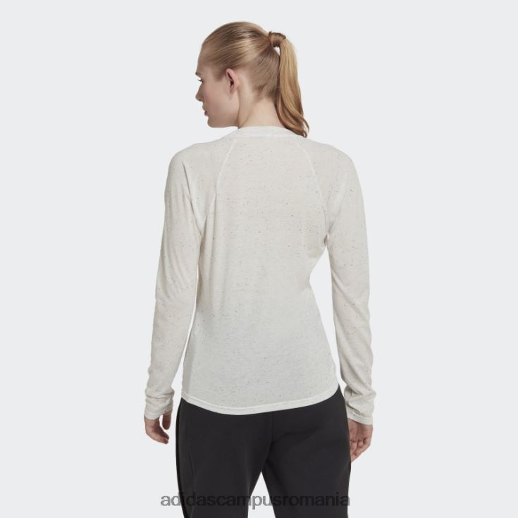 adidas campus romania Tricou cu mânecă lungă pentru viitorii icoane winners 3.0, alb melange femei melange alb J266N222556