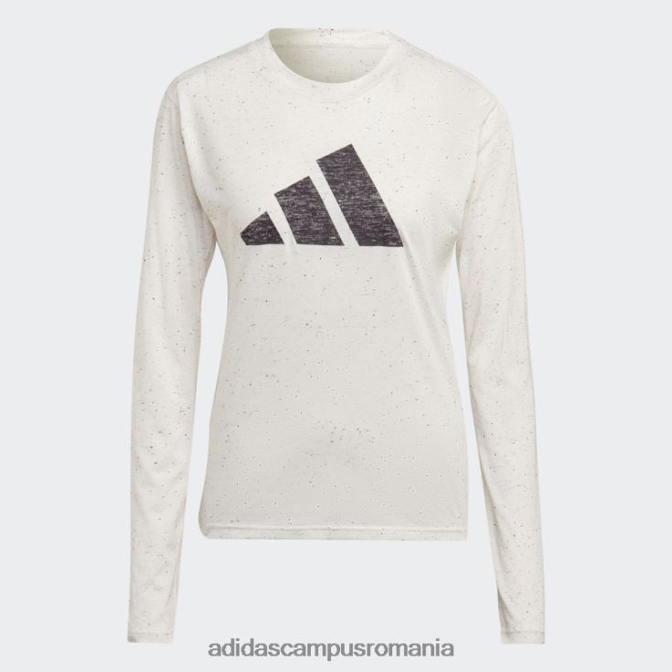 adidas campus romania Tricou cu mânecă lungă pentru viitorii icoane winners 3.0, alb melange femei melange alb J266N222556