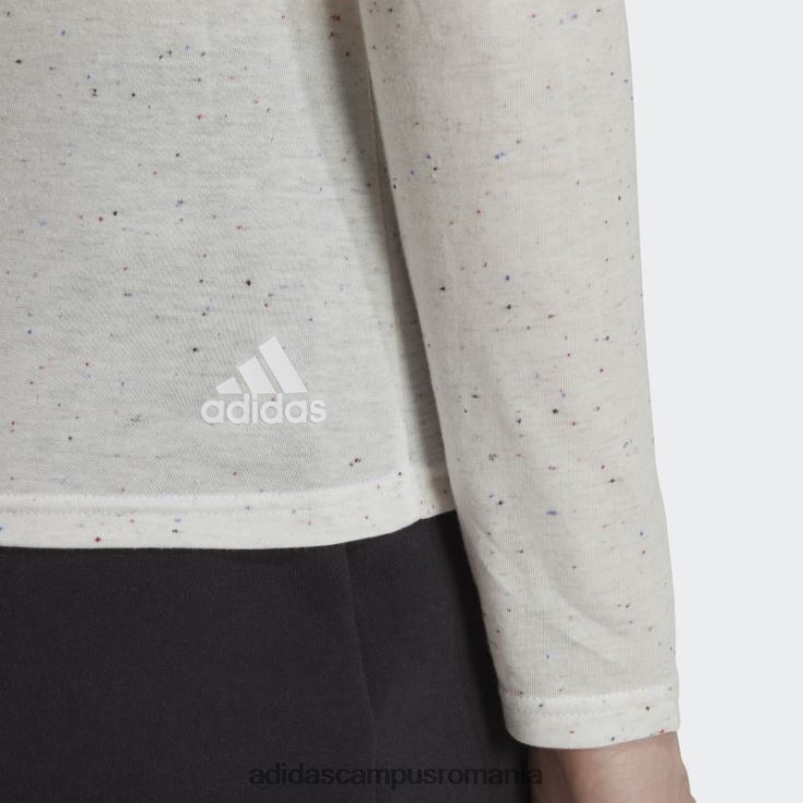 adidas campus romania Tricou cu mânecă lungă pentru viitorii icoane winners 3.0, alb melange femei melange alb J266N222556