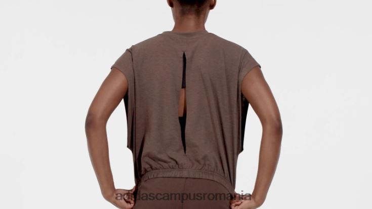 adidas campus romania Tricou fără mâneci hyperglam maro femei maro/alb J266N222579