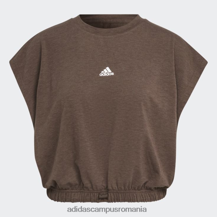 adidas campus romania Tricou fără mâneci hyperglam maro femei maro/alb J266N222579