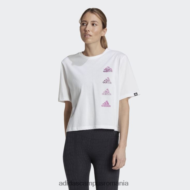 adidas campus romania Tricou grafic alb pentru antrenament aeroready adidas femei alb J266N222659