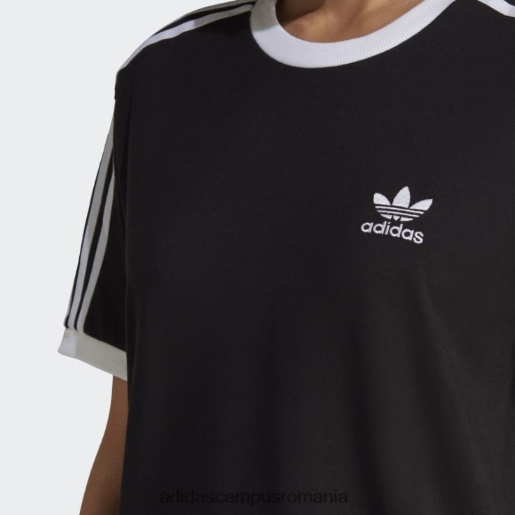 adidas campus romania Tricou negru cu 3 dungi adicolor classics adidas femei negru J266N222442
