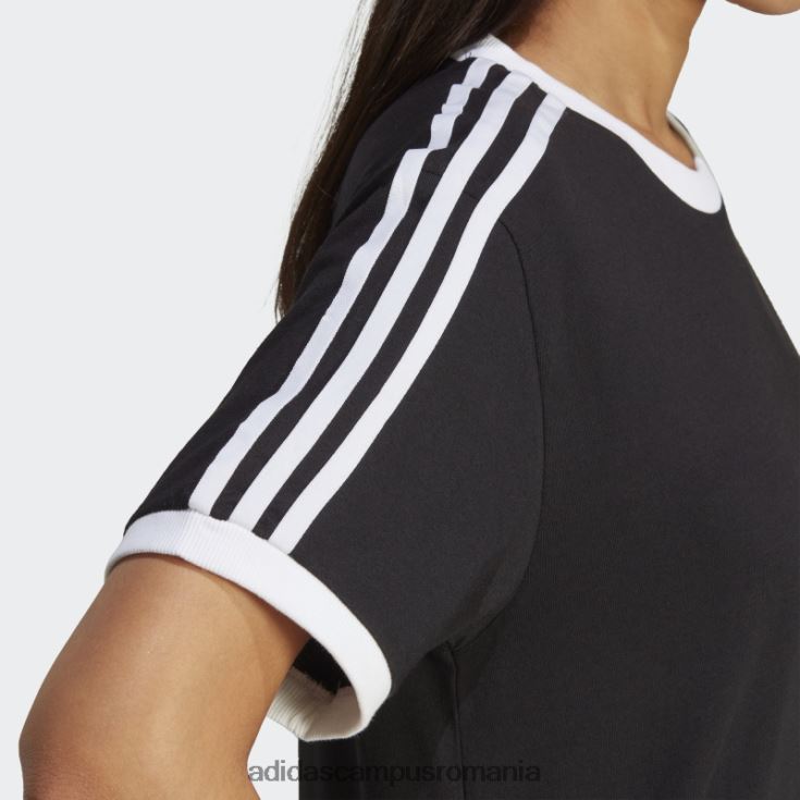 adidas campus romania Tricou negru cu 3 dungi adicolor classics adidas femei negru J266N222442