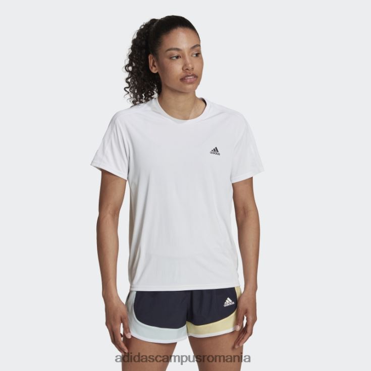 adidas campus romania alb run it running tee femei alb J266N222888