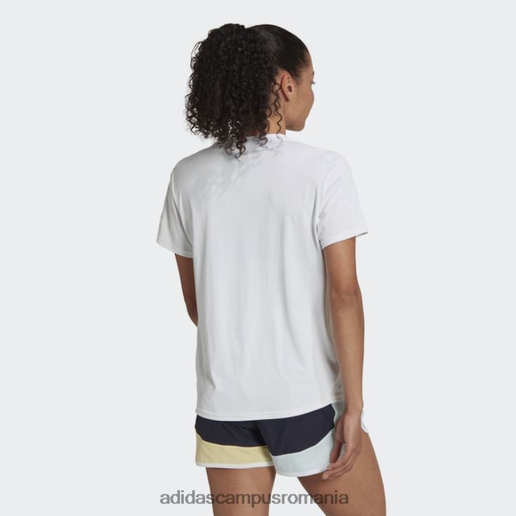 adidas campus romania alb run it running tee femei alb J266N222888