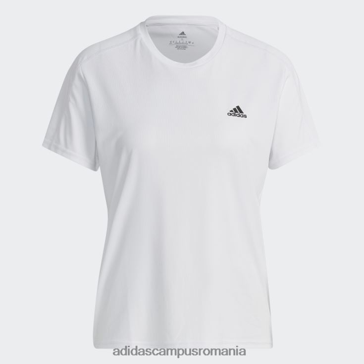 adidas campus romania alb run it running tee femei alb J266N222888