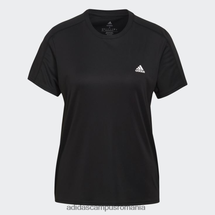 adidas campus romania black run it running tee femei negru J266N222547