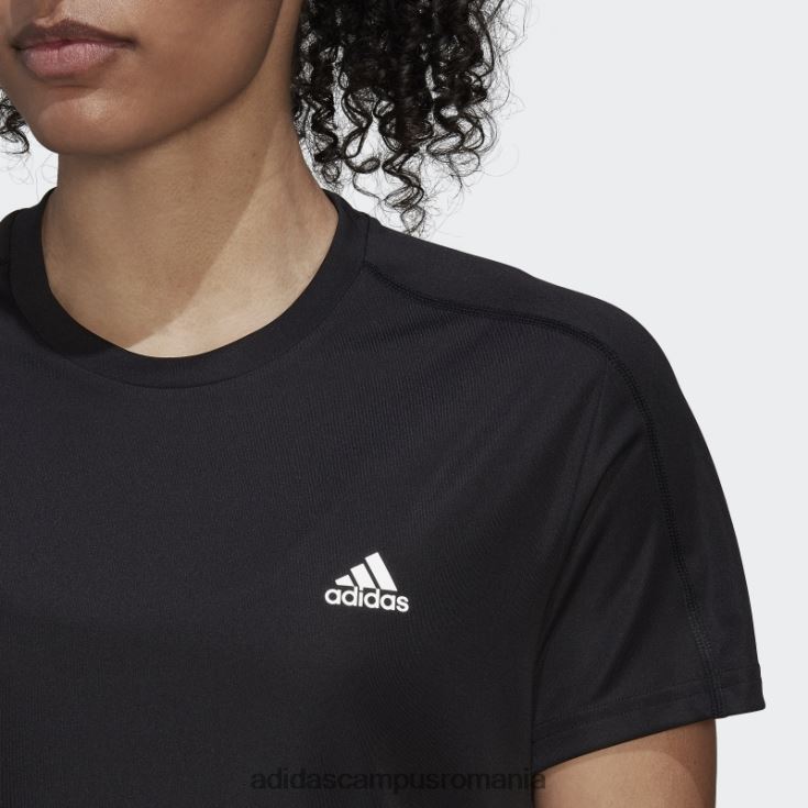 adidas campus romania black run it running tee femei negru J266N222547
