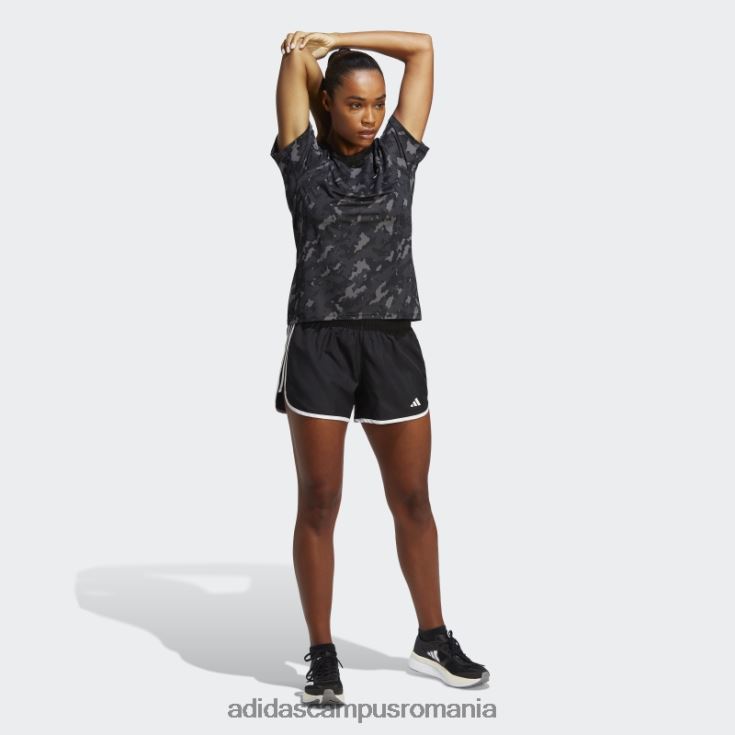 adidas campus romania deține un tricou negru pentru alergare camo femei negru J266N222874