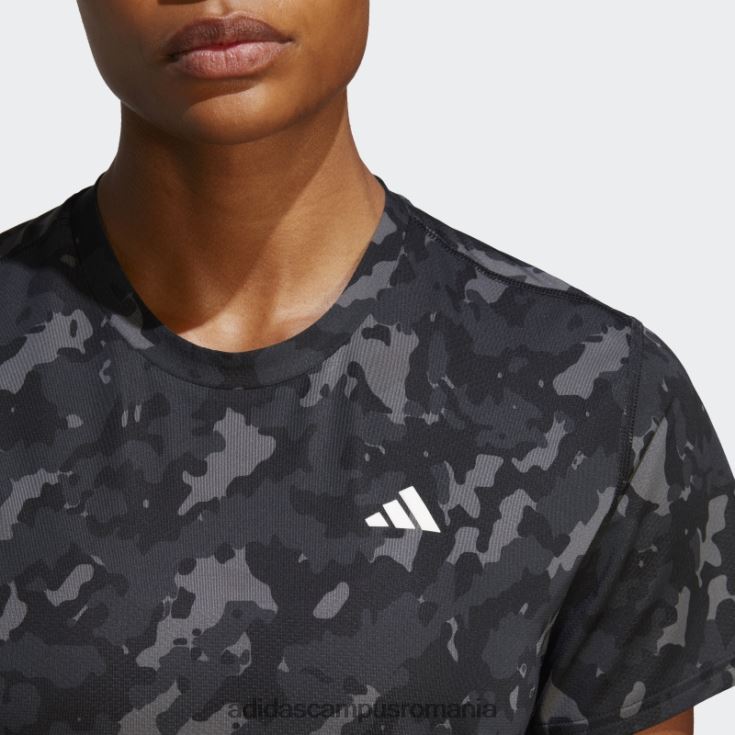 adidas campus romania deține un tricou negru pentru alergare camo femei negru J266N222874