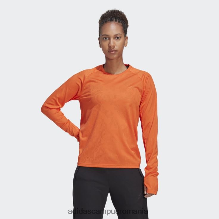 adidas campus romania făcut pentru a fi refăcut alergare tricou cu mânecă lungă portocalie adidas femei portocale J266N222602