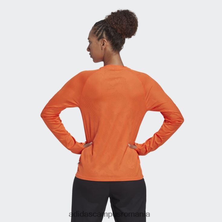adidas campus romania făcut pentru a fi refăcut alergare tricou cu mânecă lungă portocalie adidas femei portocale J266N222602