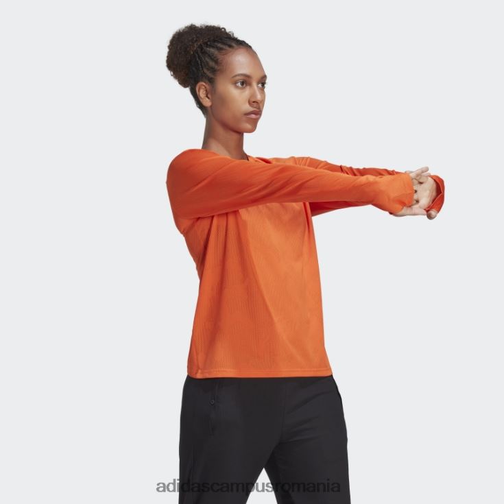 adidas campus romania făcut pentru a fi refăcut alergare tricou cu mânecă lungă portocalie adidas femei portocale J266N222602
