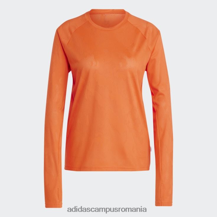 adidas campus romania făcut pentru a fi refăcut alergare tricou cu mânecă lungă portocalie adidas femei portocale J266N222602