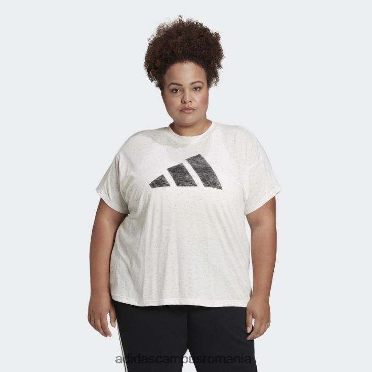 adidas campus romania icoane viitoare winners 3.0 tee (plus size) white melange femei melange alb J266N222675