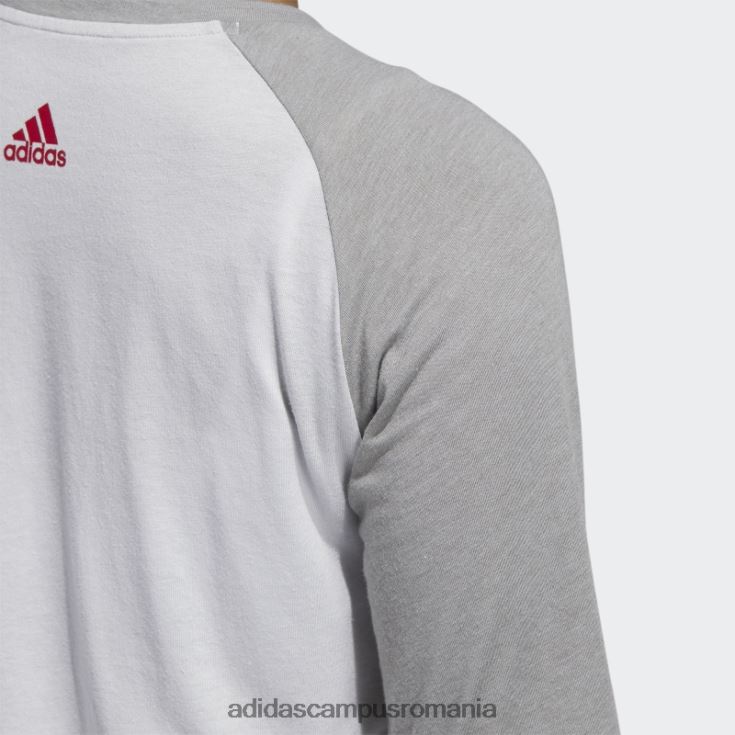 adidas campus romania ncaa-rut-7a4-1 Tricou de baseball cu mânecă 3/4 femei gri/hether/ncaa-rut-7a4-1 J266N222902