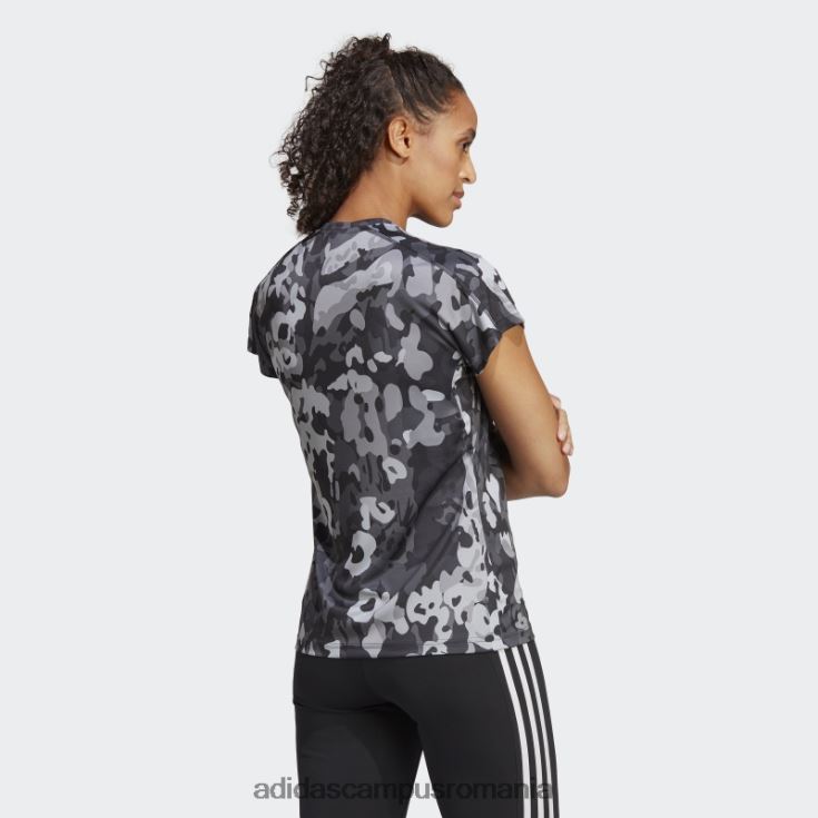 adidas campus romania negru aeroready tren essentials branding minimal tricou cu imprimeu floral cu decolteu în V adidas femei negru/mgh gri solid/alb J266N222821