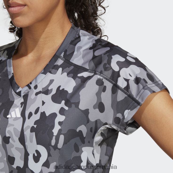 adidas campus romania negru aeroready tren essentials branding minimal tricou cu imprimeu floral cu decolteu în V adidas femei negru/mgh gri solid/alb J266N222821