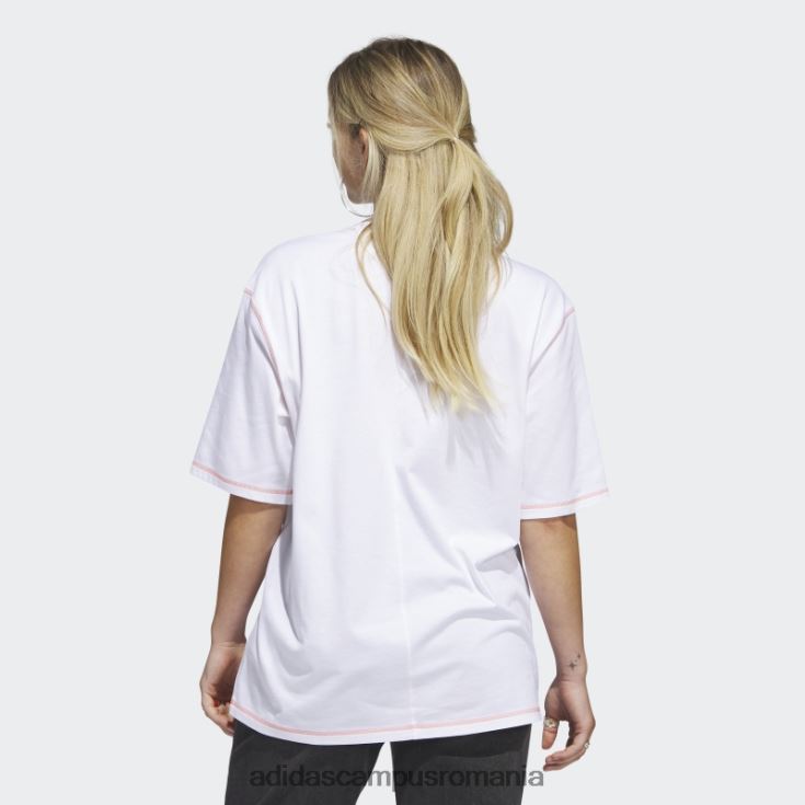 adidas campus romania sport statement boyfriend buzunar tricou alb adidas femei alb J266N222692