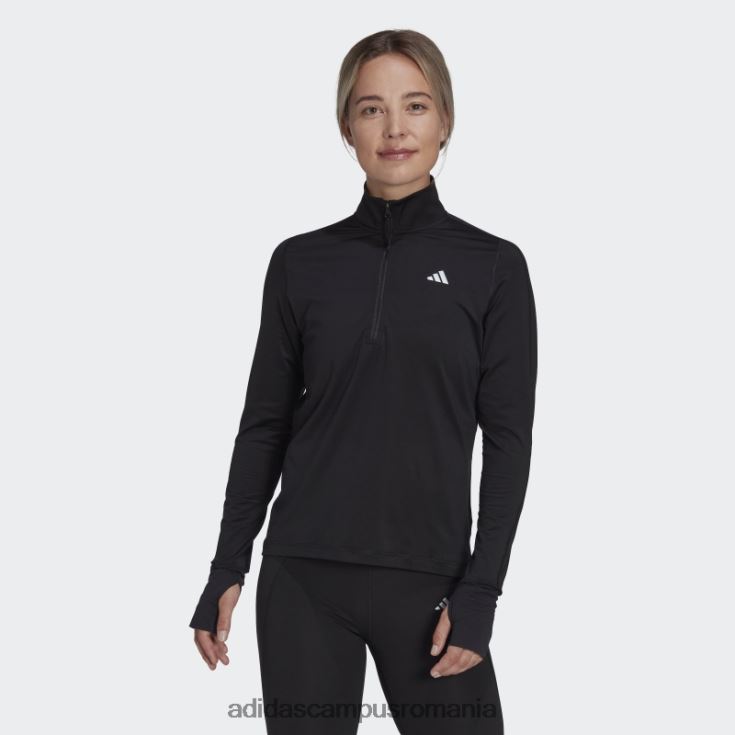 adidas campus romania top cu mânecă lungă cu jumătate de fermoar pentru alergare rapidă negru adidas femei negru J266N222878