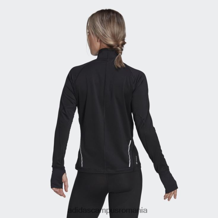 adidas campus romania top cu mânecă lungă cu jumătate de fermoar pentru alergare rapidă negru adidas femei negru J266N222878