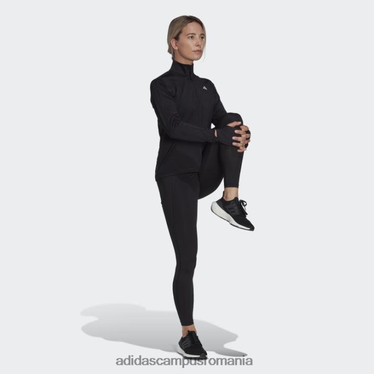 adidas campus romania top cu mânecă lungă cu jumătate de fermoar pentru alergare rapidă negru adidas femei negru J266N222878
