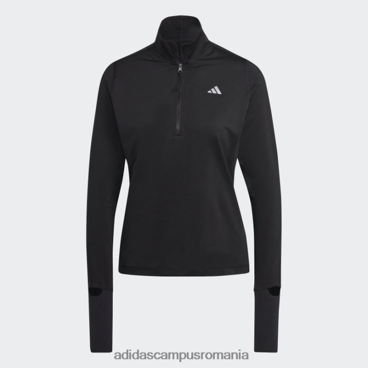 adidas campus romania top cu mânecă lungă cu jumătate de fermoar pentru alergare rapidă negru adidas femei negru J266N222878