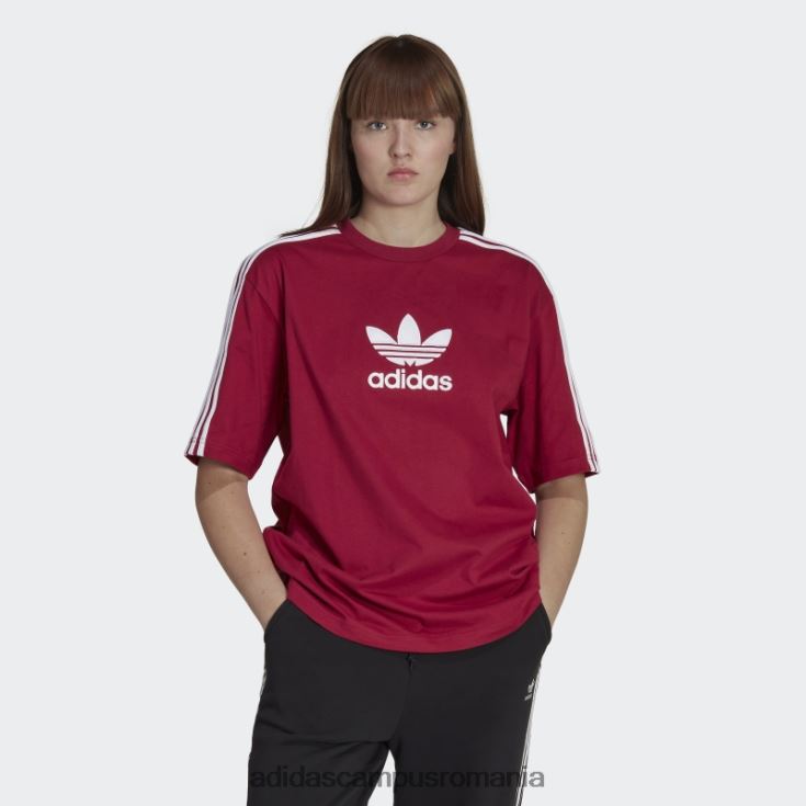 adidas campus romania tricou adicolor trefoil burgundy femei Burgundia J266N222982