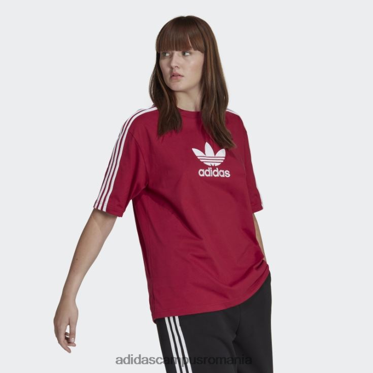 adidas campus romania tricou adicolor trefoil burgundy femei Burgundia J266N222982