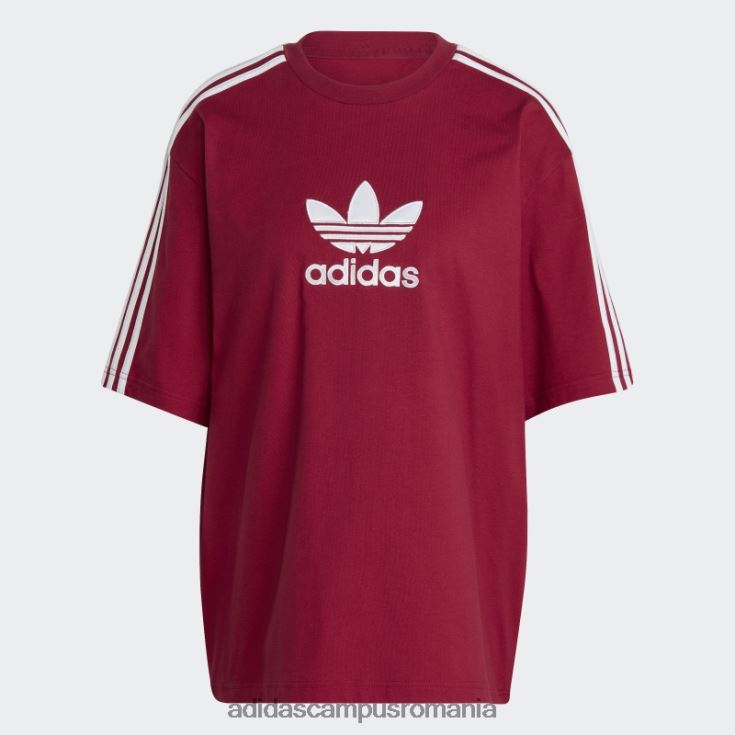 adidas campus romania tricou adicolor trefoil burgundy femei Burgundia J266N222982