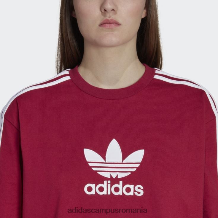 adidas campus romania tricou adicolor trefoil burgundy femei Burgundia J266N222982