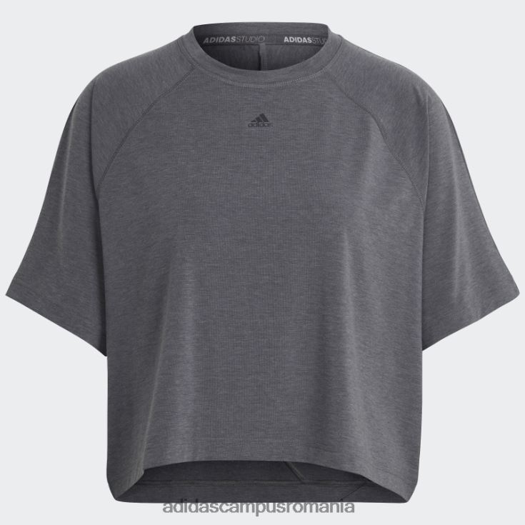 adidas campus romania tricou aeroready cu spate, gri închis, negru femei erica gri închis J266N222616