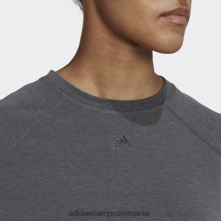 adidas campus romania tricou aeroready cu spate, gri închis, negru femei erica gri închis J266N222616