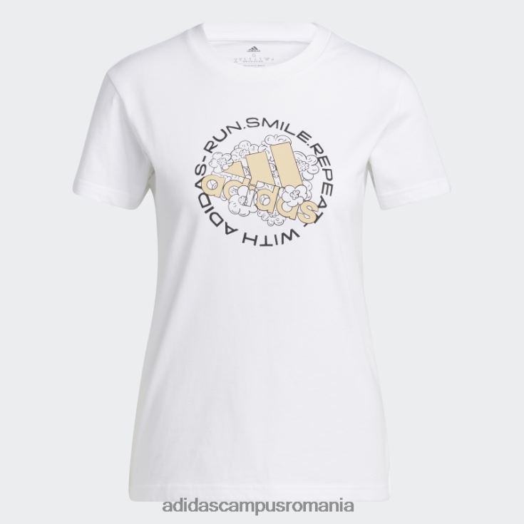 adidas campus romania tricou alb al modului de alergare femei alb J266N222552