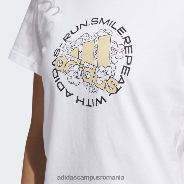 adidas campus romania tricou alb al modului de alergare femei alb J266N222552