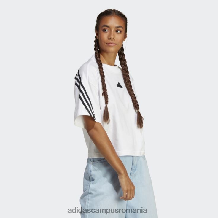 adidas campus romania tricou alb cu 3 dungi cu icoane viitoare femei alb J266N222583