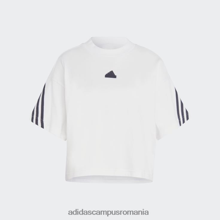 adidas campus romania tricou alb cu 3 dungi cu icoane viitoare femei alb J266N222583