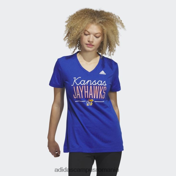 adidas campus romania tricou albastru regal mel jayhawks femei albastru regal mel/multi J266N222966