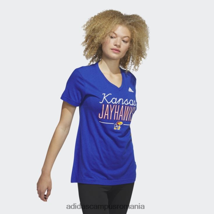 adidas campus romania tricou albastru regal mel jayhawks femei albastru regal mel/multi J266N222966