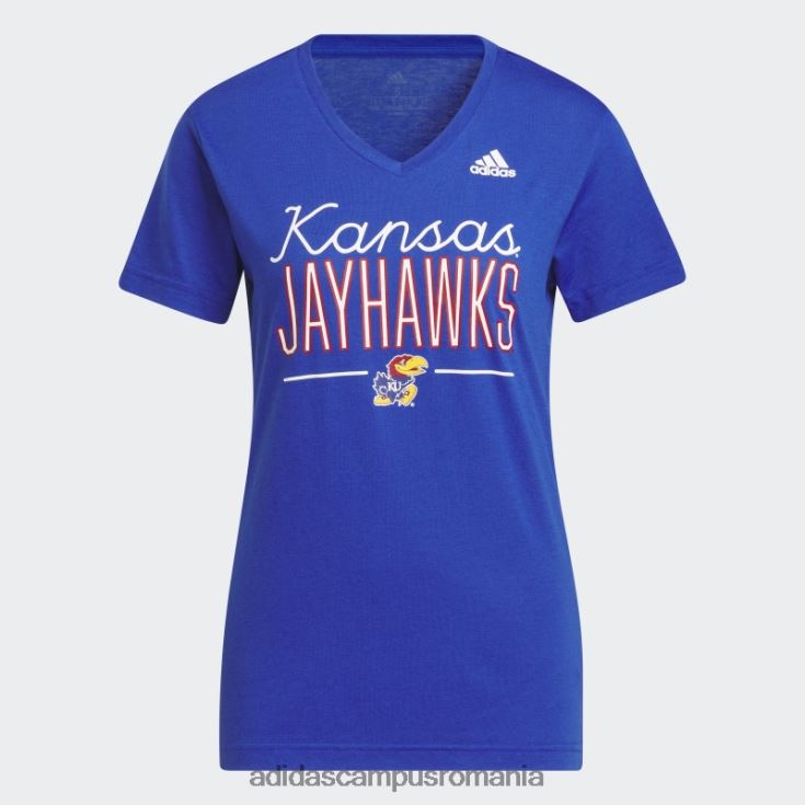 adidas campus romania tricou albastru regal mel jayhawks femei albastru regal mel/multi J266N222966