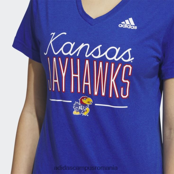 adidas campus romania tricou albastru regal mel jayhawks femei albastru regal mel/multi J266N222966