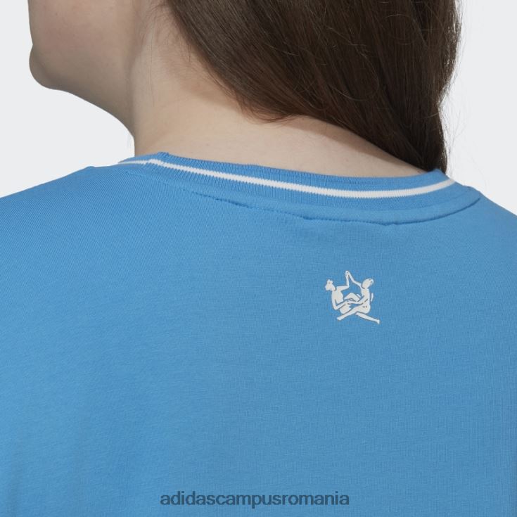 adidas campus romania tricou albastru thebe magugu loose (plus size) adidas femei albastru J266N222455