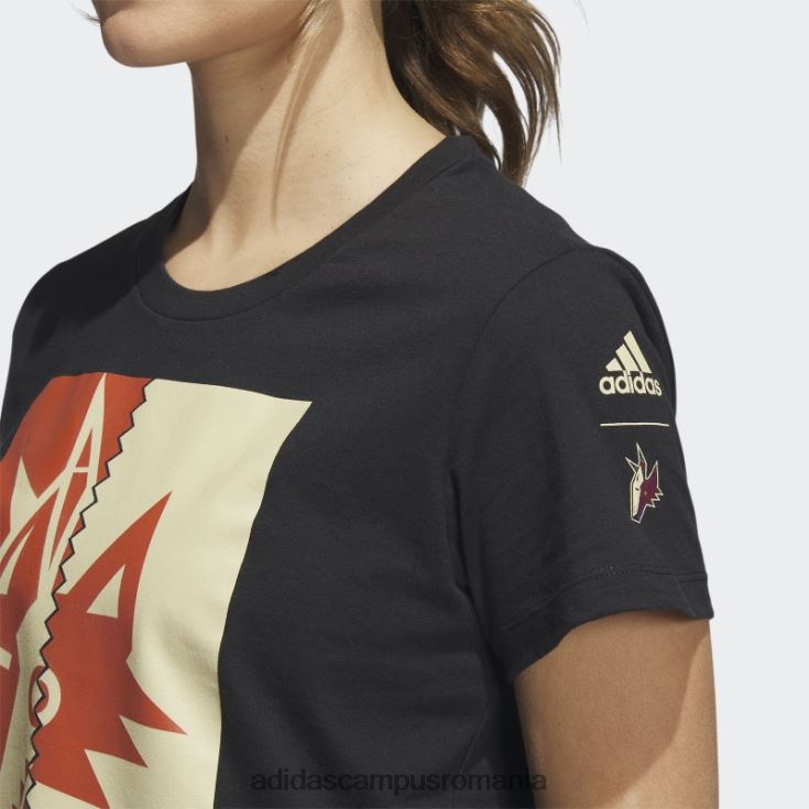 adidas campus romania tricou coyotes playmaker negru femei negru/multi J266N222609