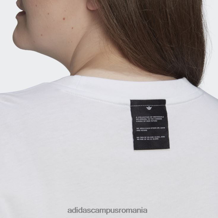 adidas campus romania tricou crop alb cu mânecă lungă (plus mărime) adidas femei alb J266N222545