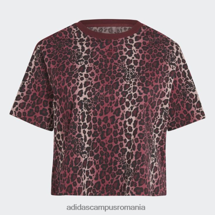 adidas campus romania tricou cu imprimeu peste tot (plus size) maroon femei maro/multicolor J266N222694